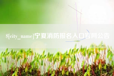 六盘水宁夏消防报名入口官网公告