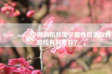 六盘水中国消防救援学院各省录取分数线有何差异？