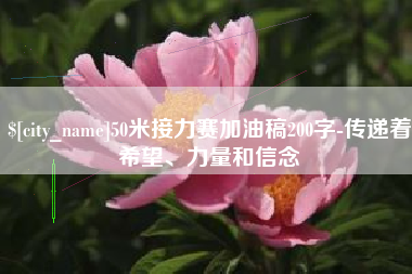 六盘水50米接力赛加油稿200字-传递着希望、力量和信念