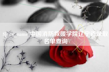六盘水中国消防救援学院辽宁省录取名单查询
