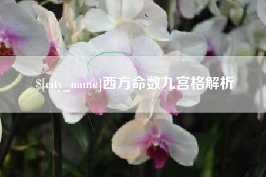 六盘水西方命数九宫格解析