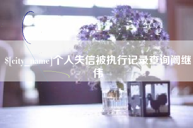 六盘水个人失信被执行记录查询阚继伟