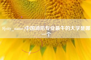 六盘水中国消防专业最牛的大学是哪一个