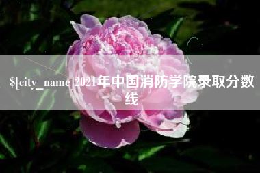 六盘水2021年中国消防学院录取分数线