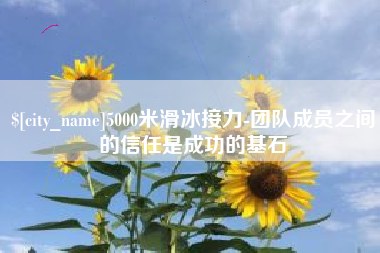 六盘水5000米滑冰接力-团队成员之间的信任是成功的基石