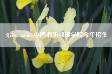 六盘水中国消防救援学院今年招生