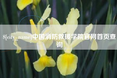 六盘水中国消防救援学院官网首页查询
