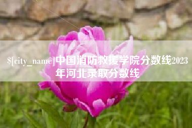六盘水中国消防救援学院分数线2023年河北录取分数线