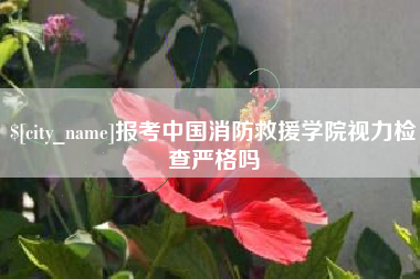 六盘水报考中国消防救援学院视力检查严格吗