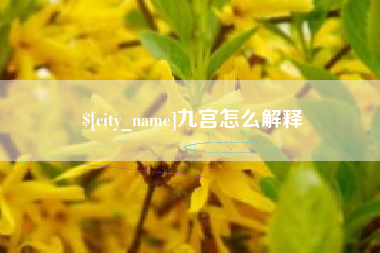 六盘水九宫怎么解释