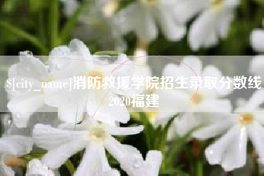 六盘水消防救援学院招生录取分数线2020福建