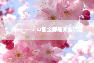 六盘水中国金牌是哪些项目