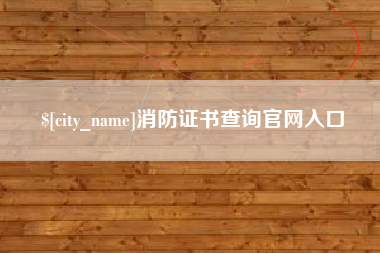 六盘水消防证书查询官网入口